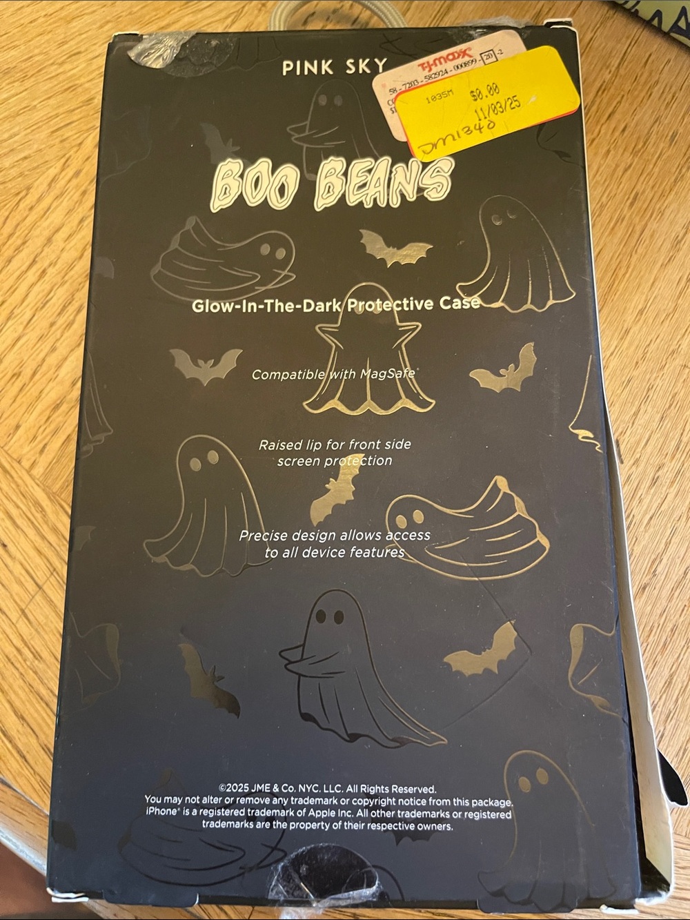 Boo Beans Glow-in-the-Dark Ghost iPhone 15 Pro Max Case - Pink Sky - Picture 2 of 2